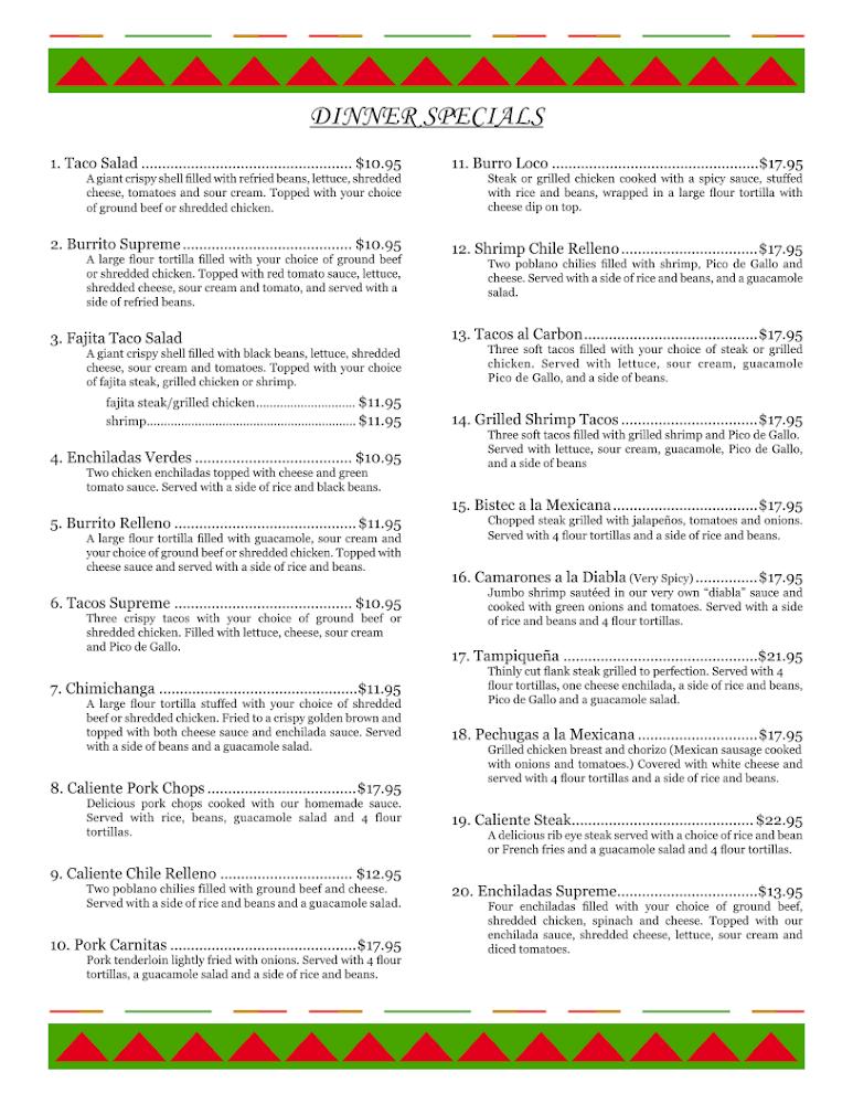 Tierra Caliente Mexican Grill Menu image 3