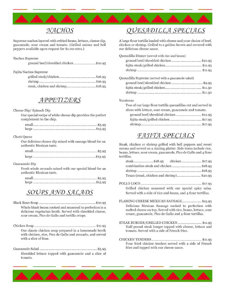 Tierra Caliente Mexican Grill Menu image 4